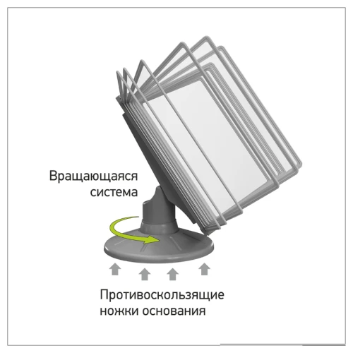 Демосистема настольная OfficeSpace с 10 серыми панелями, вращающаяся