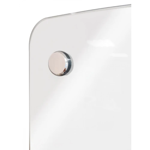 Доска стеклянная BoardSYS 90*120 см, магнитно-маркерная, углы прямые, белая