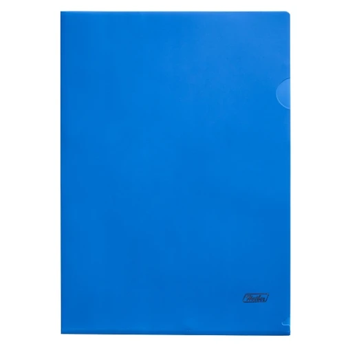 Папка-уголок Hatber А4, пластик, 180 мкм, синяя