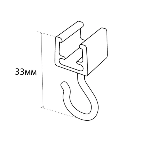 Пластиковый фиксированный крючок для крепления пластиковых рамок UP-CLIP