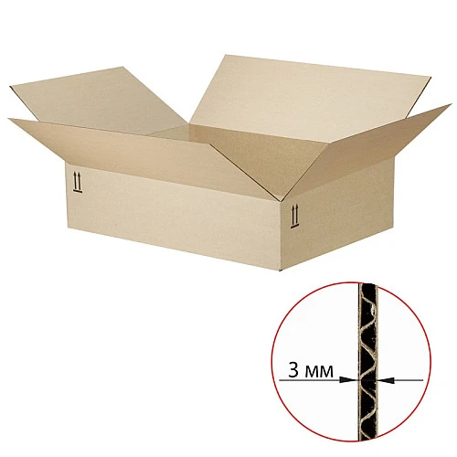 Гофрокороб д500*ш370*в120 мм, марка Т22, профиль В, FEFCO 0202 / ГОСТ исполнение Б, 503211