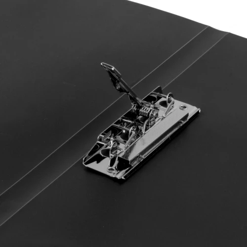 Папка с боковым металлическим прижимом STAFF А4, 500 мкм, черная