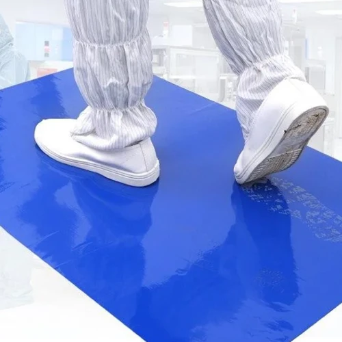 Коврик антибактериальный липкий, многослойный, размер 60*90 см, 30 слоев, синий