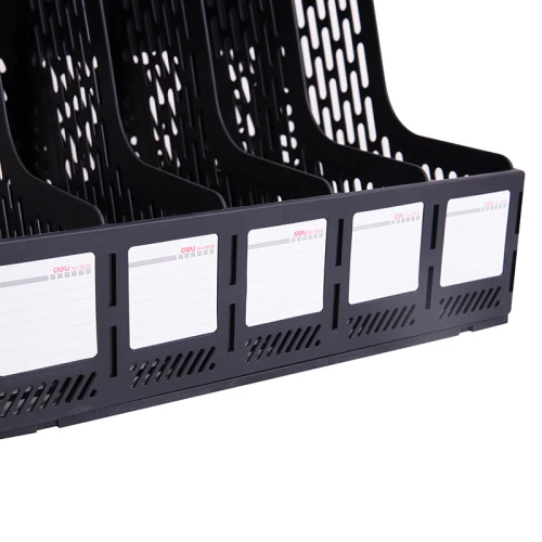 Лоток вертикальный DELI 5 отделений, чёрный