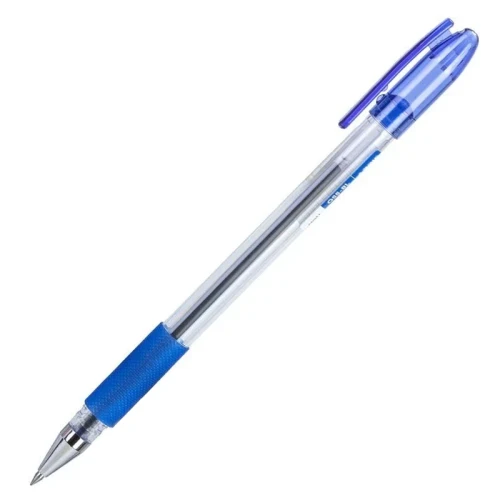 Ручка шариковая DELI "Arris" 0.7 мм, прозрачный корпус, синяя