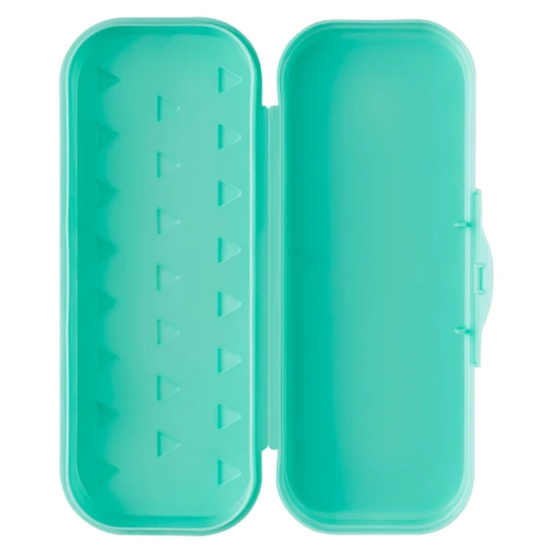 Пенал-футляр СТАММ "Коты" 215*90*43 мм, пластик, бирюзовый