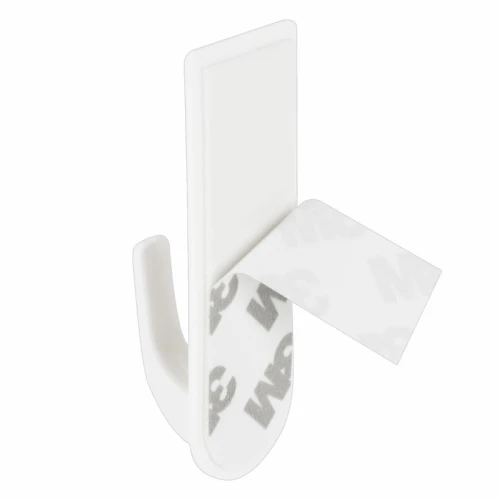 Крючки самоклеящиеся LAIMA 6,6*2,1 см, пластик, белые, 6 шт