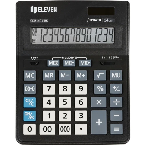 Калькулятор настольный Eleven Business Line CDB1401-BK, 14 разрядов, черный