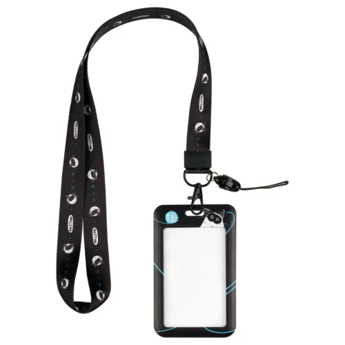 Бейдж вертикальный MESHU "Fancy Cat" 110*70 мм, лента с карабином, 2D печать