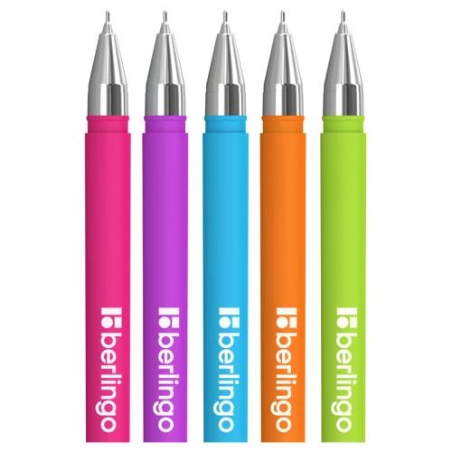 Ручка шариковая Berlingo "Starlight" 0.7 мм, корпус ассорти, синяя