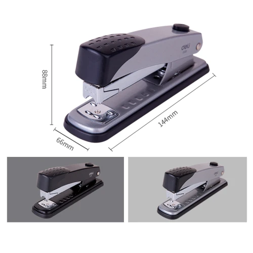 Степлер до 25 листов DELI "0328" металл, №24/6-26/6, ассорти