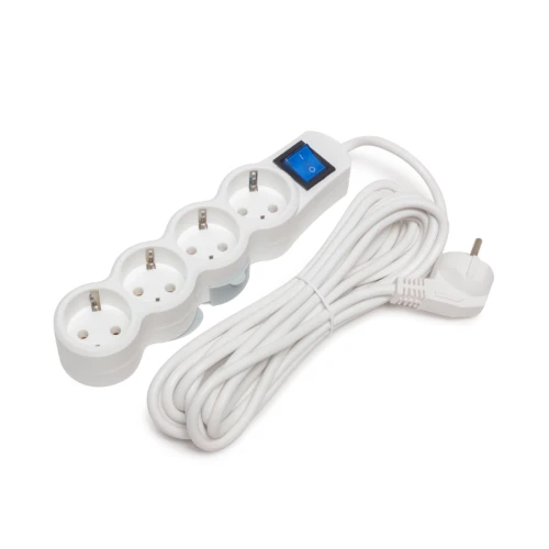 Сетевой фильтр SVC ZP4S-50M 4 розеток, 5 м, белый