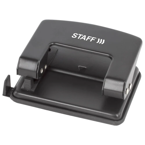 Дырокол до 20 листов STAFF "Manager", металлический корпус, черный