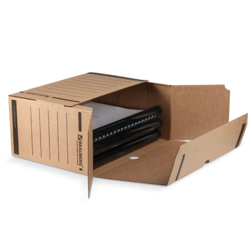 Папка архивная BRAUBERG А4, с клапаном, 150 мм, бурый, до 1400 листов