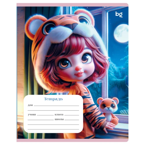 Тетрадь BG "Маленькие девочки" А5, в клетку, 12 листов