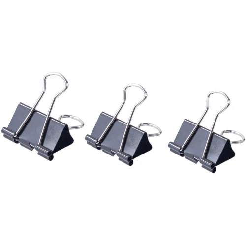 Зажим для бумаг DELI 32 мм, чёрные, 12 шт.