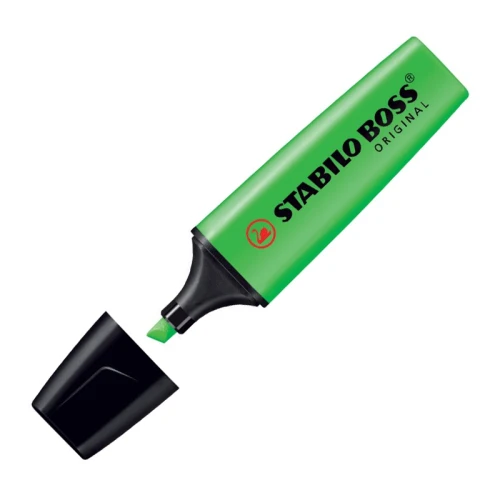 Текстовыделитель STABILO "Boss Original" скошенный, 2-5 мм, зелёный