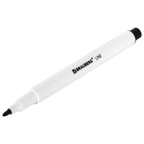 Маркер для доски BRAUBERG "LINE" круглый, 3 мм, черный