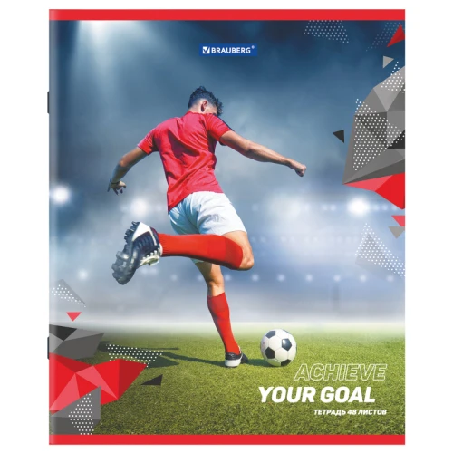 Тетрадь BRAUBERG "Sport Club" А5, в клетку, 48 листов, ассорти
