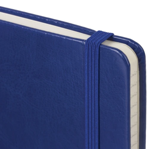 Блокнот BRAUBERG "Metropolis Special" А6, под кожу, в клетку, 80 листов, синий