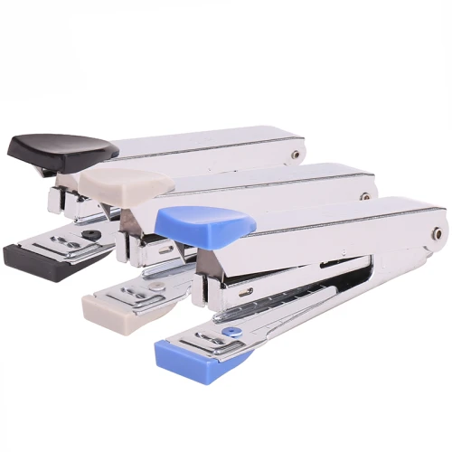 Степлер до 12 листов DELI металл, №10, ассорти, с антистеплером