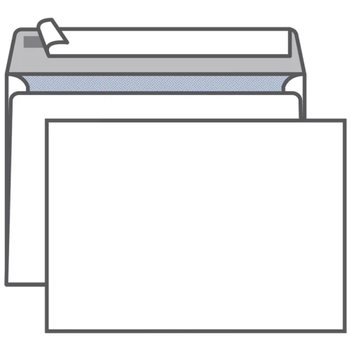 Конверт Курт С5, 162*229 мм, внутренняя запечатка, отрывная лента