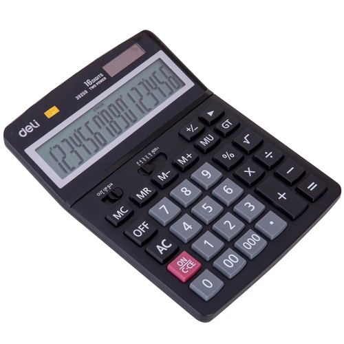 Калькулятор настольный DELI 39259, 16 разрядов, черный