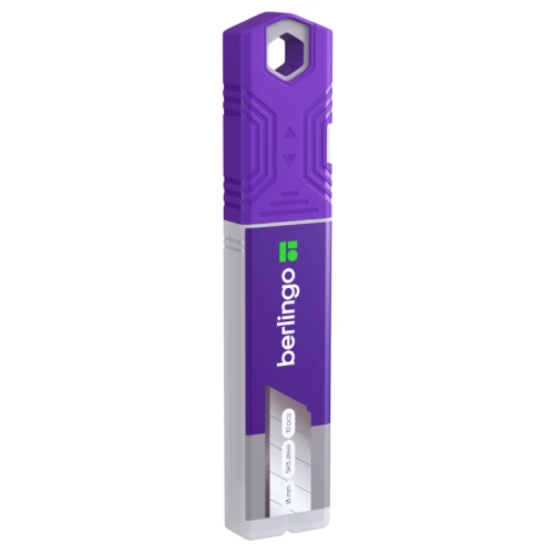 Лезвия для канцелярских ножей Berlingo 18 мм, в пластиковом пенале, 10 шт.