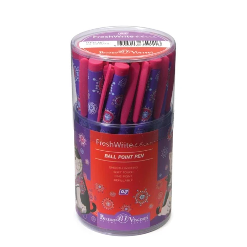 Ручка шариковая BRUNO VISCONTI "FreshWrite" 0.7 мм, корпус ассорти, синяя