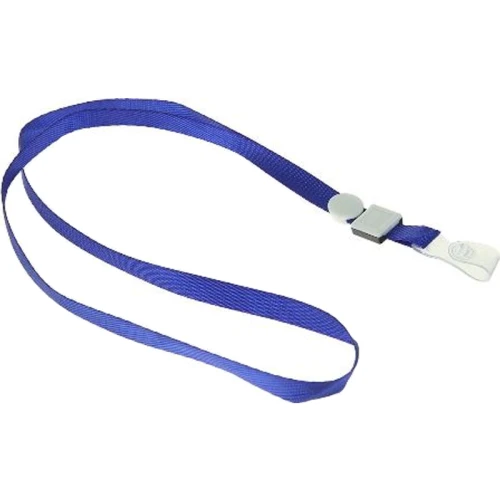 Лента для бейджей KEJEA, 45 см, пластиковый клип, атласный, синяя