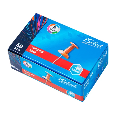 Кнопки-гвоздики DELI"i Select", силовые, цветные, 23 мм. 50 шт. в картонной коробке