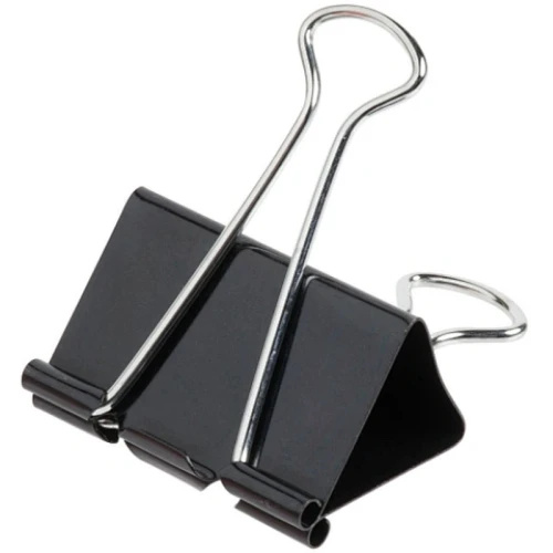 Зажим для бумаг BASY 19 мм, чёрные, 12 шт.