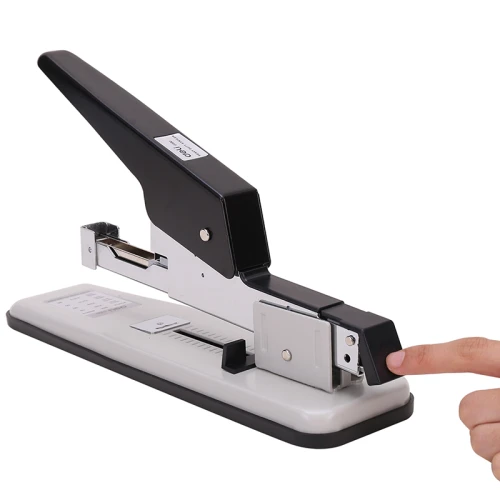 Степлер до 80 листов DELI металл, №23/6-23/13, бежево-черный