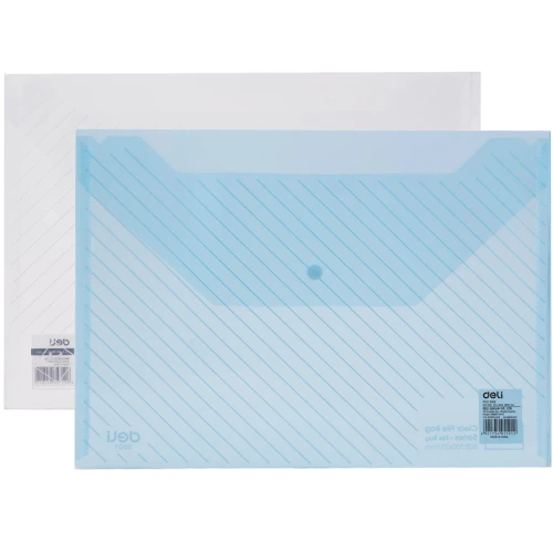 Папка-конверт на кнопке DELI А4, 180 мкм, ассорти