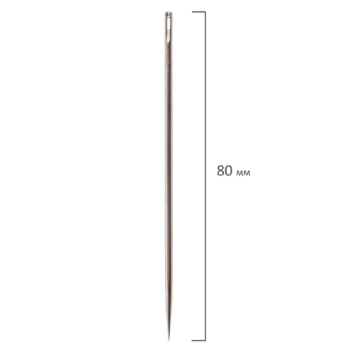 Иглы для прошивки документов (цыганские) STAFF диаметр 1.8 мм, длина 80 мм, 3 шт.