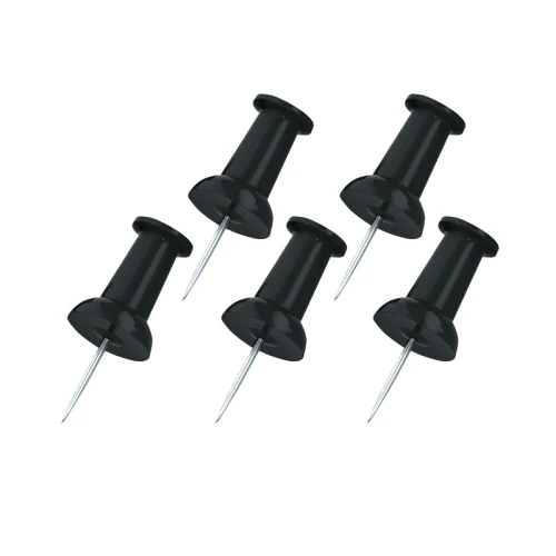 Кнопки-гвоздики STAFF, силовые, чёрные, 50 шт. в картонной коробке