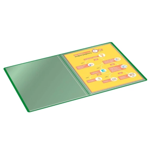 Папка 10 вкладышей БЮРОКРАТ А4, 600 мкм, зеленая