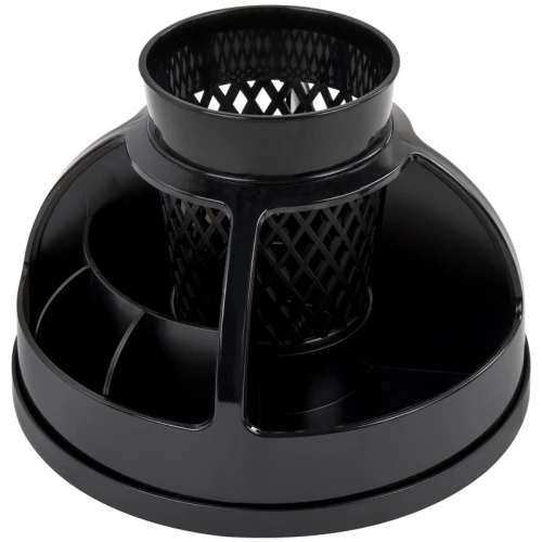 Настольная подставка STAFF, 9 отделений, вращающаяся, черная