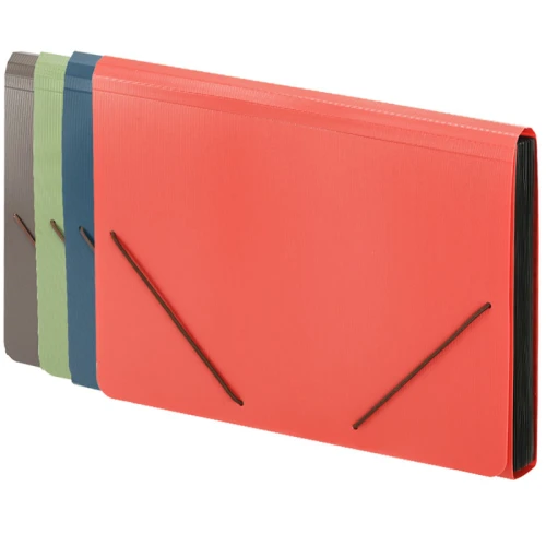 Папка-портфель DELI А4, 13 отделений, на резинке, ассорти