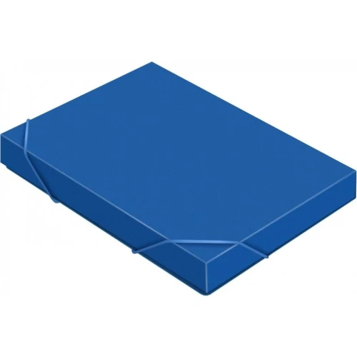 Папка на резинке БЮРОКРАТ А4, 500 мкм, синяя