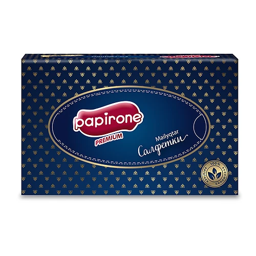 Салфетки бумажные Papirone 3-слойные, белые, 80 листов