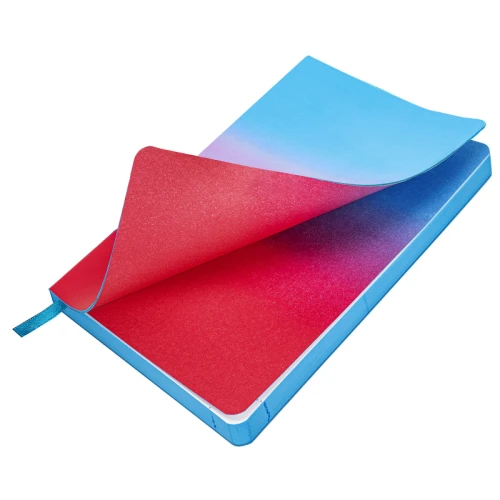 Ежедневник недатированный BRAUBERG "GRADE" А5, кожзам, гибкий, 136 л., розовый-небесный