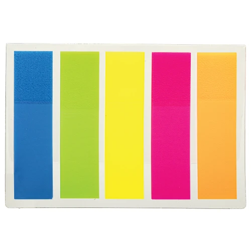 Закладки самоклеящиеся STAFF "PROFIT" пластик, 45*12 мм, 100 листов