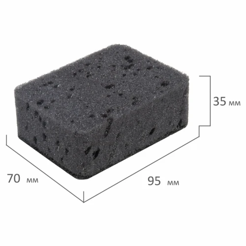 Губки для посуды LAIMA BIG BLACK крупнопористый, черные, 10 шт