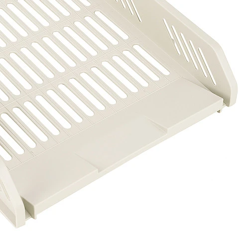 Лоток горизонтальный DELI, 3-х рядный, пластик, серый