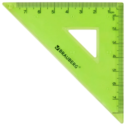 Набор чертежный малый BRAUBERG "FRUITY" 4 предмета, ассорти, пенал