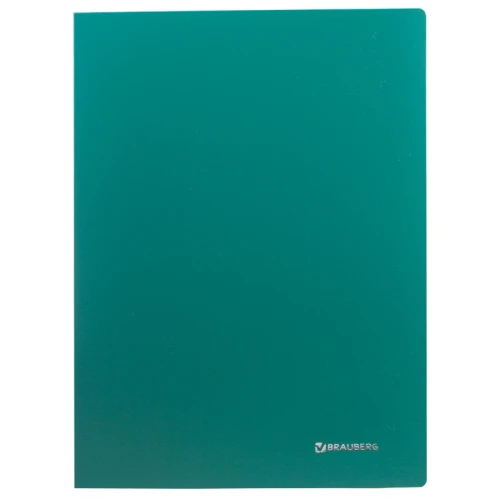 Папка 20 вкладышей BRAUBERG А4, 500 мкм, зеленая