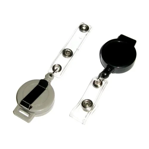 Держатель-рулетка для бейджей Kejea, 55 см, с вытяжным механизмом, черный