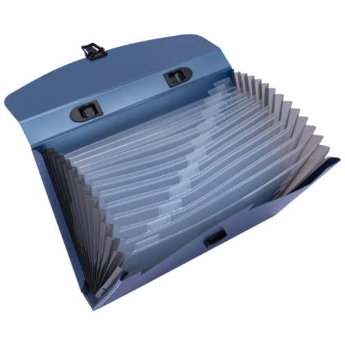 Папка-портфель DELI А4, 13 отделений, на защелке, ассорти