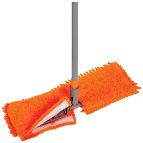 Швабра OfficeClean Professional двусторонняя, телескопическая ручка, МОП микрофибра